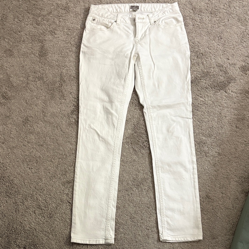 J. Jill Women's Skinny Jeans - White 2 Petite